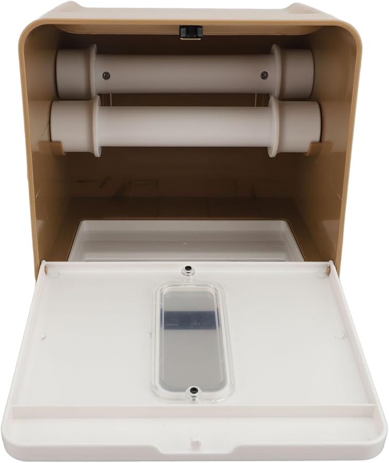 صندوق مناديل القهوة بحساس لمس بدون لمس مع ضوء ليلي قابل للتركيب على الحائط بطول قابل للتعديل للحمام والمطبخ - Image 4